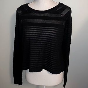 Cotton by autumn cashmere sheer panel sweater
